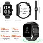 ⁦Smart Watch with Alexa Built-In – 1.83" HD Touchscreen Bluetooth Calling Fitness Tracker, IP68 Waterproof, 120+ Sports Modes, Heart Rate & Sleep Monitor, Compatible with iPhone & Android (Black)⁩ - الصورة ⁦7⁩