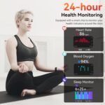 ⁦Smart Watch with Alexa Built-In – 1.83" HD Touchscreen Bluetooth Calling Fitness Tracker, IP68 Waterproof, 120+ Sports Modes, Heart Rate & Sleep Monitor, Compatible with iPhone & Android (Black)⁩ - الصورة ⁦3⁩
