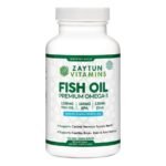 Zaytun Vitamins Halal Fish Oil Omega-3 Supplement – 1200mg Fish Oil, 300mg Omega-3 per Softgel