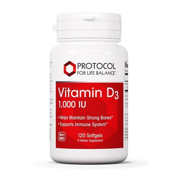 Protocol for Life Balance, Vitamin D3 , 1,000 IU, 120 Softgels