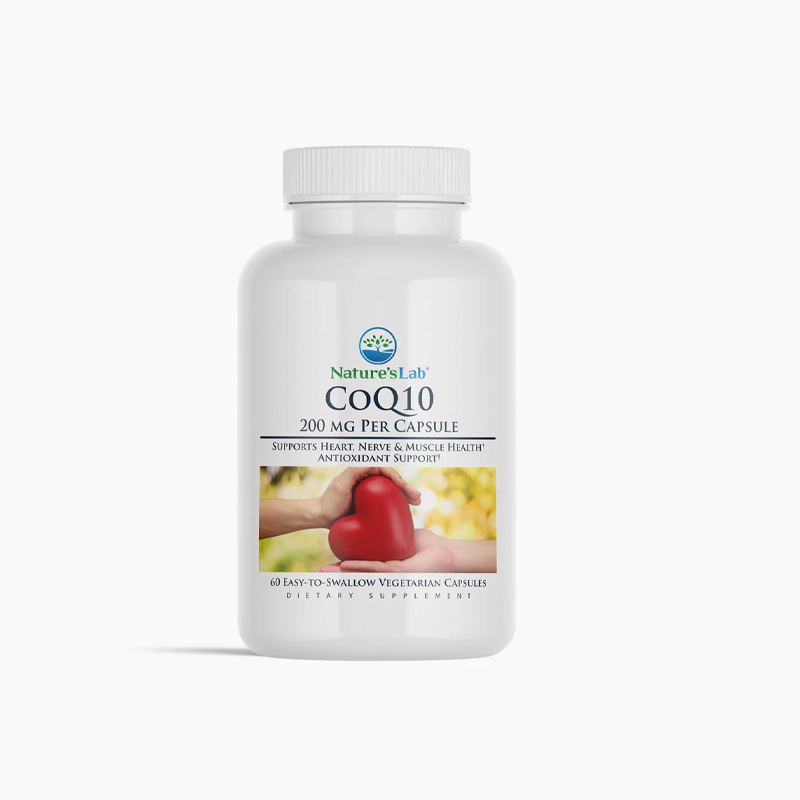 مقاس صوره Nature's Lab CoQ10 200 mg - 60 Capsules - Image 1