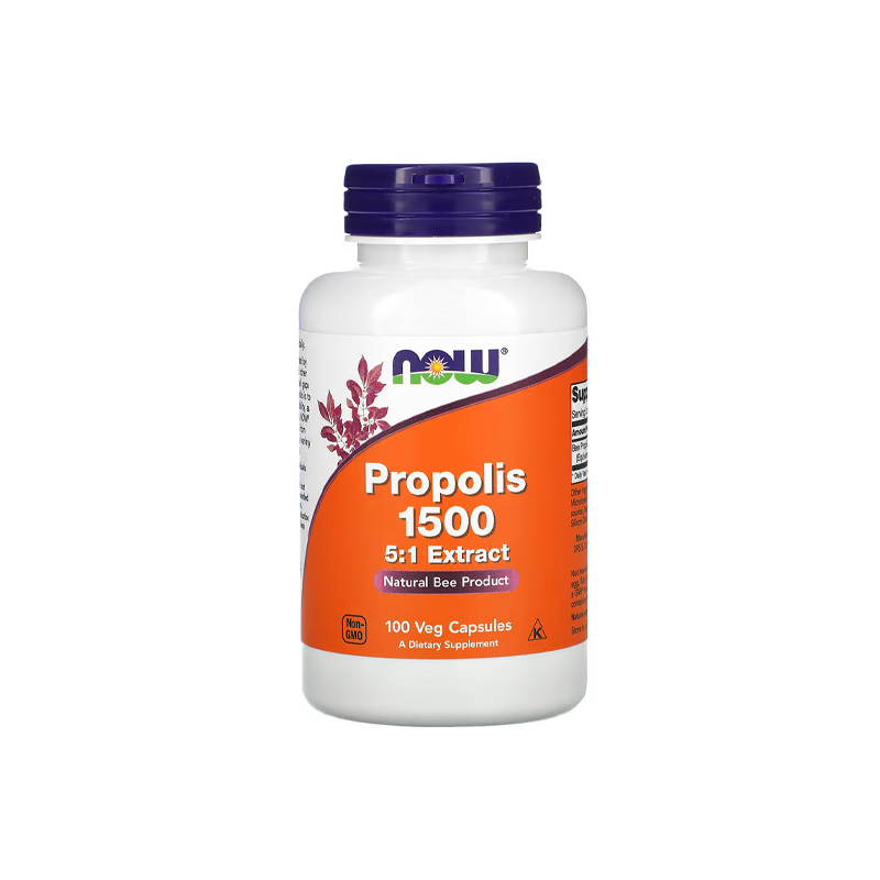 مقاس صوره NOW Foods, Propolis 1500, 300 mg, 100 Veg Capsules - Image 1