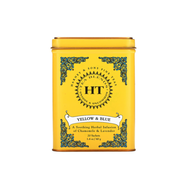 Harney & Sons, HT Tea Blends, Yellow & Blue, Caffeine Free, 20 Sachets, 1.4 oz (40 g)
