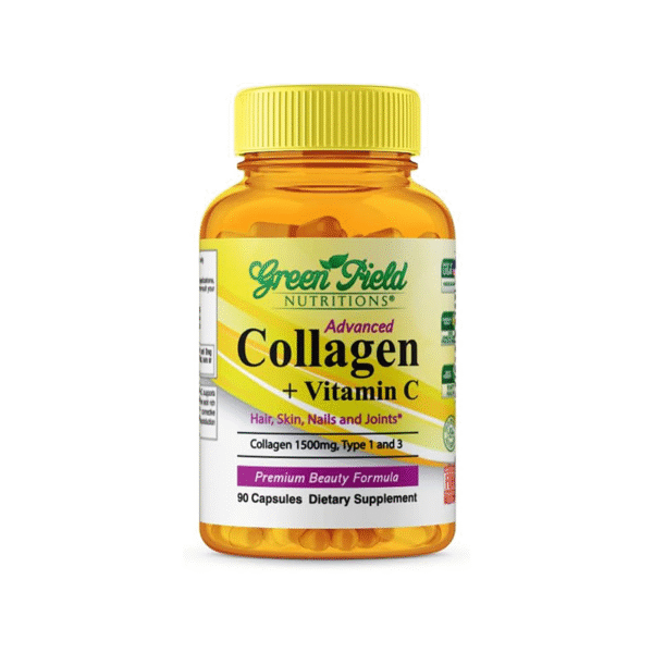 Halal Collagen Peptides Type I & III with Vitamin C – Hydrolyzed Collagen Capsules