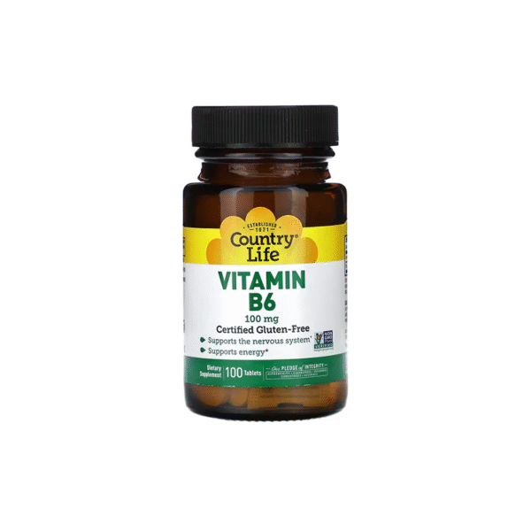 Vitamin B6 – Nervous System & Energy Support | Gluten-Free, Vegan & Non-GMO